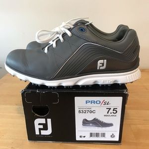 FootJoy Pro/SL Golf Shoes Size 7.5 W (grey/white)